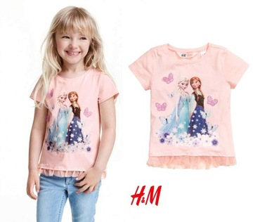 H&M Top z tiulową falbaną__ Kraina Lodu __134/140