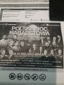 Bilet Polska noc kabaretowa Bielsko biała