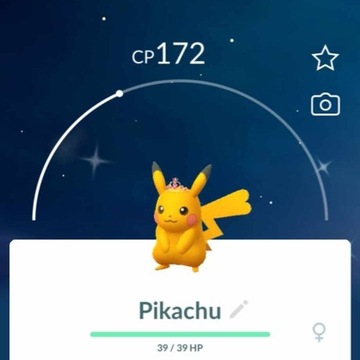 Pokemon go Shiny Quartz Crown Pikachu