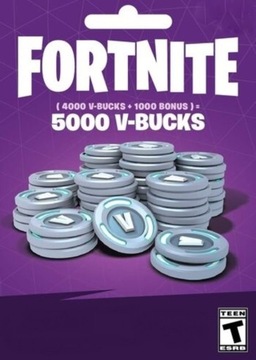 Fortnite - 5000 V-Bucks Gift Card Klucz GLOBAL