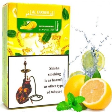 Al Fakher melasa Shisha Fajka Wodna 50g lemon mint