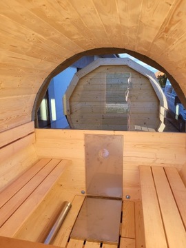 sauna + przedsionek*245 cm*PANORAMA/pół panorama