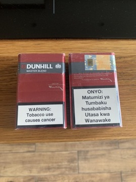 Kolekcjonerskie papierosy z Kenii - dunhill