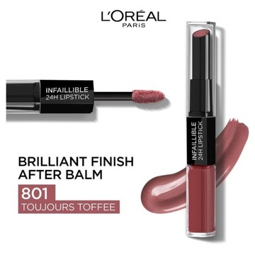 L'ORÉAL 24H LIPSTICK 801 Toujours Toffee pomadka