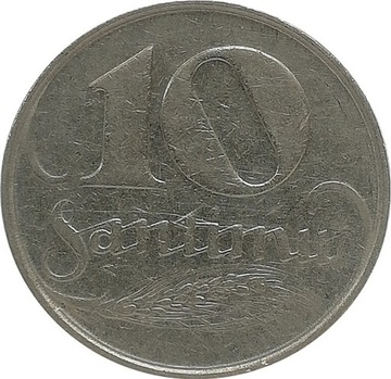 Łotwa 10 santimu 1922, KM#4