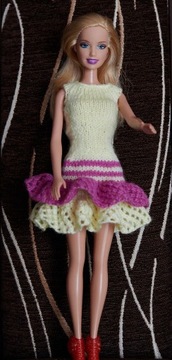 Sukienka, ubranko dla lalki Barbie handmade