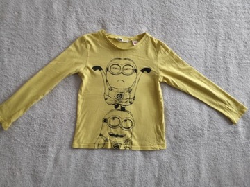 Żółta bluzka w Minionki minion minions H&M 122 128