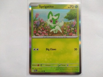 Karta Pokemon Sprigatito PAL 013 Holo