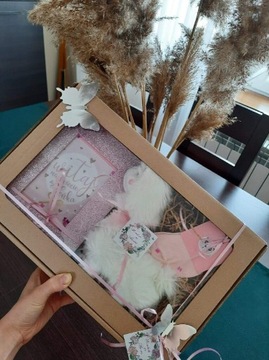 BOX PREZENTOWY baby shower/prośbą o bycie świadkow