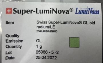 Super LumiaNova-stara luma fosfor do zegarków 