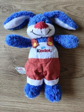 Oryginalny Kinder pluszowy królik, zając, 24cm