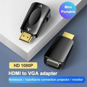 Adapter/przejściówka/konwerter z VGA do HDMI 1080P