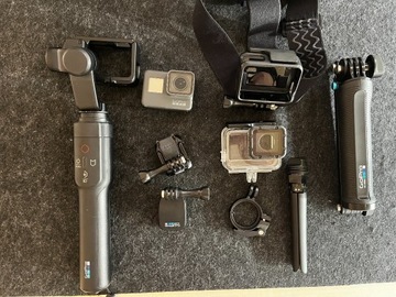 GoPro Hero 5 Black+oryginalny gimbal Karma Grip+in