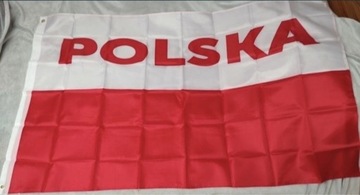 Duża flaga Polska biało czerwona dla kibica, 11.11