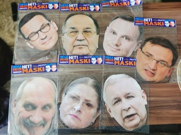 Maski polityczne z papieru