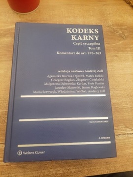 Kodeks karny komentarz red. Zoll Tom 3