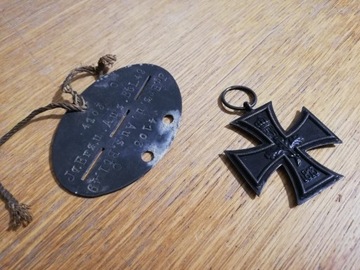 Krzyż żelazny 1914 z  nieśmiertelnikiem
