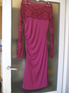 sukienka rozmiar 14  m/L magenta