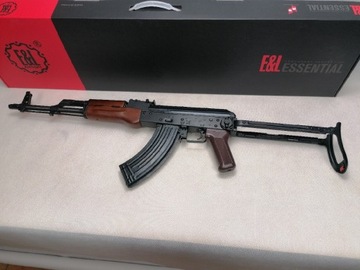 Replika karabinka ELMS AK47 E&L STALOWY AEG 400fps