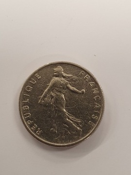 Moneta 1/2 Franc - Francja, Semeuse 1967