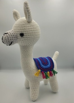 Alpaka lama na szydełku maskotka HandMAde 