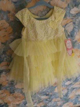 Elegancka sukienka z majtkami na pieluszkę r.86