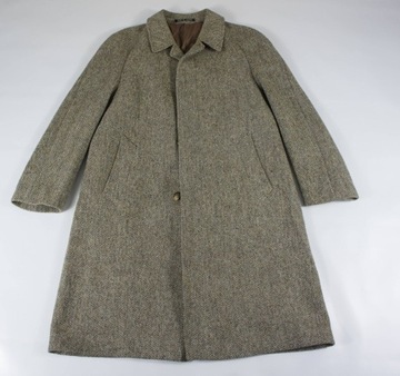 unikat Hariss Tweed płaszcz XL vintage z lat 80