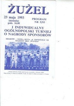 1993 r/czysty/I Turniej Sponsorów KRAKÓW