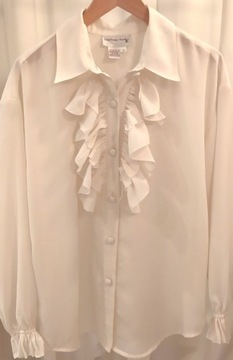 Elegancka bluzka rozpinana ecru kremowa