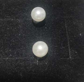 Kolczyki białe perła