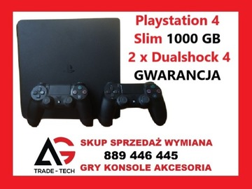 Konsola SONY PS4 Playstation 4 SLIM 1 TB 2 Pad Gra