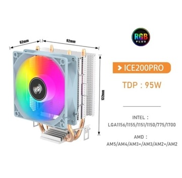 Chłodzenie CPU RGB (AMD, Intel) TDP-95W