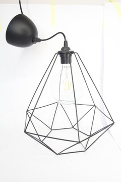 Lampa sufitowa diament loft + żarówka edison