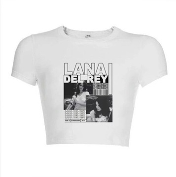 Bluzka merch lana del Rey ray crop top coquette