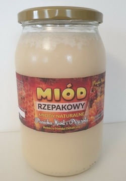 MIÓD RZEPAKOWY NEKTAROWY 1,25kg WYPRZEDAŻ 