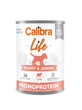 Calibra Dog Life Puppy & Junior Lamb with rice400g