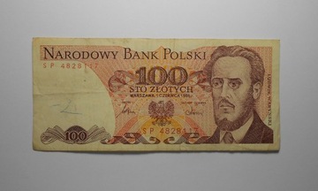 stary banknot PRL 100 złotych SP