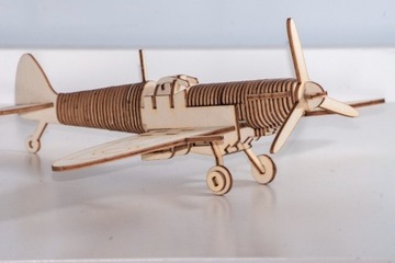 Konstruktor Samolot drewniane Zabawka Puzzle 3D