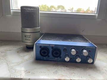 Presonus Audiobox USB Interfejs imikrofon MXL990s 