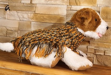 Sweterek poncho ubranko dla psa S     HANDMADE