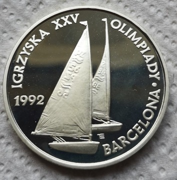 200000 zł 1991r. Igrzyska, Barcelona, żaglówki