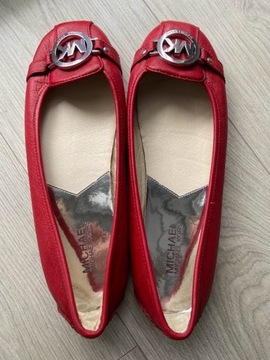 baleriny Michael Kors red Flats Leather