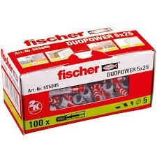 Kołki uniwersalny Fischer 5 x 25 mm 100 szt.