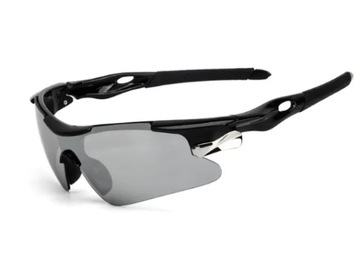 Okulary przeciwsłoneczne sportowe czarne 