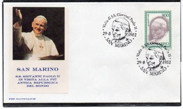 JAN PAWEŁ II - San Marino 1982r. - koperta