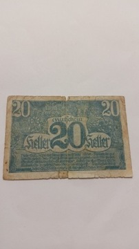 20 Heller 1920 rok Austria 