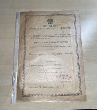 Gen. Teodor Mikuś dokument z podpisem 