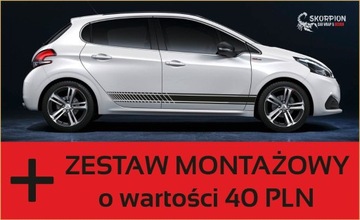 Naklejki PEUGEOT208 lub gabaryt.podobne 3 warianty