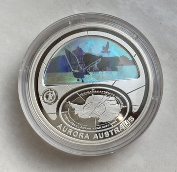 Srebrna moneta 5 $ - Aurora Australis