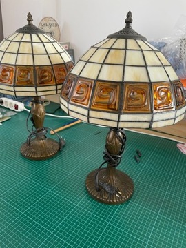Lampy vitrażowe vintage 